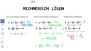 Lineare Gleichungssysteme (LGS) rechnerisch lösen