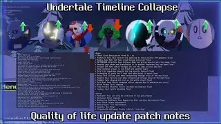 [Quality Of Life Update] Patch Notes/Codes / Undertale: Timeline Collapse