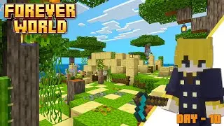 BUILDING BEE FARM🐝| Minecraft Forever World S02-Day 10⚒️