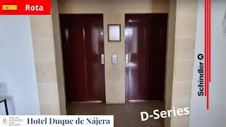 Two nice and beautiful Schindler D-Series Traction elevators @ Hotel Duque de Nájera, Rota, Spain