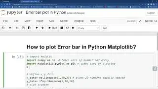 How to Plot Error Bars in Python with Matplotlib | #jupyternotebook |#matplotlib |#numpy