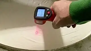 200&deg;C - PROMAX 🟦🟧🟦 preformed thermoplastic production - IR thermometer