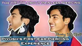 FIRST TIME PIERCING | Zero Pain Ear Piercing Reaction! 