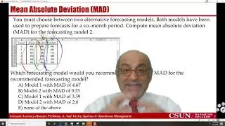 Measures of Forecasting Error (MAD-TS-MSE-MARD)