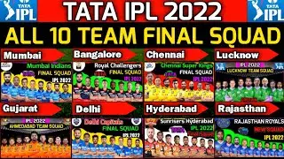 IPL 2022 All Team Squad | IPL All Team Squad 2022 | CSK, RCB, MI Squad 2022