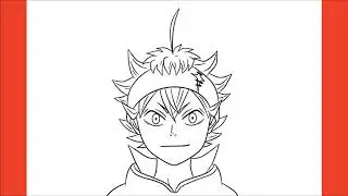 как рисовать Asta (Black Clover)