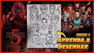 Como desenhar o poster do STRANGER THINGS TEMPORADA 5 - PASSO A PASSO PART 1
