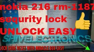 NOKIA 216 RM-1187 SIM LOCK SEQURITY LOCK RESET WITH MIRACLE BOX