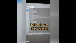 Python Swap two variable values. 