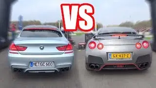 NISSAN GTR R35 vs BMW M6 vs E63 AMG - DRAG RACE