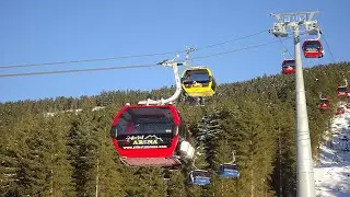 Karspitzbahn 2 Blick zur Kreuzung mit Rosenalmbahn 2 - Zillertal Arena