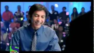 Anshuman Jha with Amitabh Bachchan in KBC-5 promo