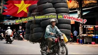 Why do Vietnamese people transport bulky goods by motorbike ?