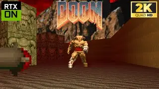 Doom Boss 2K + 60FPS + Raytracing  - E2M8 Cyberdemon (No Commentary)