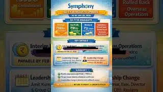 Symphony Q3 Results 🔥 | ₹91 Cr Profit | ₹2 Dividend | FY26 Update#trendingnow #ytshortsvideo #viral