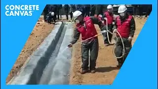 Concrete Canvas (CC) Channel Lining - Yangyang Gun highway, South Korea
