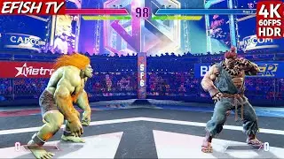 Blanka vs Akuma (Hardest AI) - Street Fighter 6