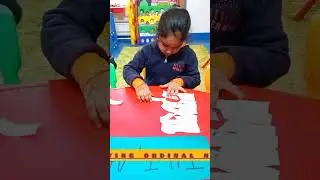 Sorting ordinal numbers Table Top activity done by our young learners of K2 at BOMPS Gwalior.