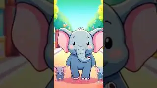 Happy Elephant Journey 🐘🌿#CuteElephant #KidsAnimation #AnimalStory #FunAdventure #JungleTales