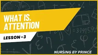 What is attention in cognitive processes.      #nursing #Psychology #regency #science