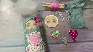 Making simple felt art dolls - tutorial - step by step process - slow stitching an art doll