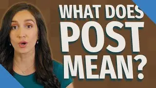 What does post mean?