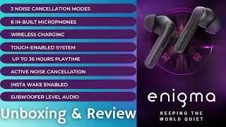 CrossBeats Enigma TWS Earbuds - Unboxing⚡Review⚡ANC⚡Wireless Charging
