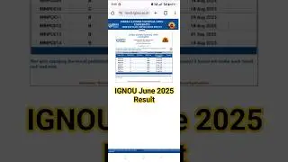 🔥🔥How to check IGNOU June 2025 Result #ignou #ignouresult #shorts #shortsfeed