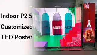 Indoor P2.5 Customized Linkable LED Poster Screen with adjustable base design
