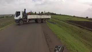 Driving from Gondar towards Lake Tana in Ethiopia