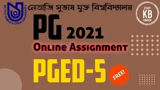 NSOU PG Assignment PGED-5 || Live || NSOU PGED5 MCQ Question/Answer