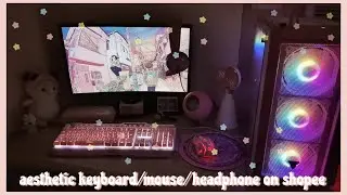 🌸 aesthetic gaming keyboard mouse headphone from shopee | megumei 🌸