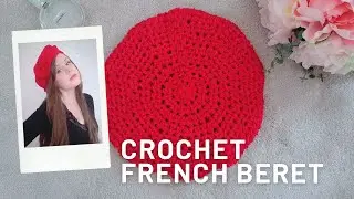 🌸 Crochet French Beret For Beginners 🌸💕 How To Crochet Easy Beret & Free Written Pattern