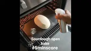 Sourdough bread bake. steam and 5mins scoring.
