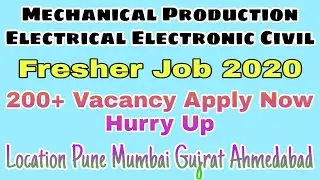 Mechanical Electrical Electronic Civil Engineering Job For Freshers | Fresher Jobs 2020