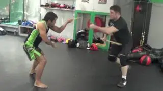 Atlanta Stunts Daniel Theodore Kali Fast Sinawali Double Stick FMA Drill w Biagtan DanTheWolfman