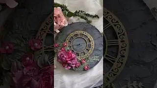 Sculpture painting wall clock