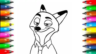 How to draw Zootopia - Nick Wilde #drawing #howtodraw #zootopia