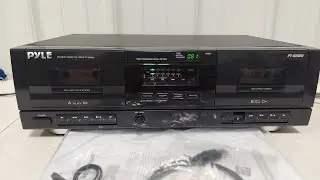 Pyle Dual Cassette Deck Player System & Audio Recording w/USB pt-659du