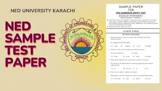 NED admissions 2023 entry test sample paper | @CSC1232