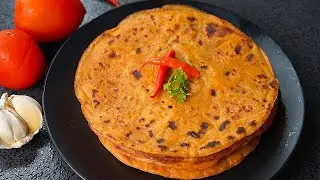 Tomato Paratha Recipe | Paratha With Liquid Dough Recipe