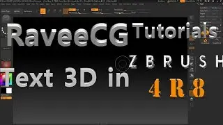 ZBRUSH 4R8  -  TEXT 3D & VECTOR SHAPES