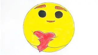 Easy Drawing Love Emoji With Heart | Facebook Care Emoji Drawing | DRAWING WITH DORBANI