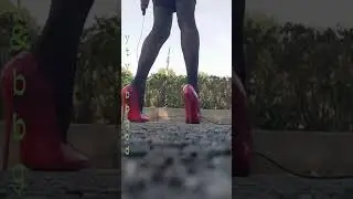 5.5inch pink heels Rope skipping.