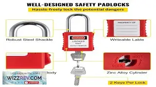 VEVOR 26 PCS Lockout Tagout Kits Electrical Safety Loto Kit Includes Padlocks