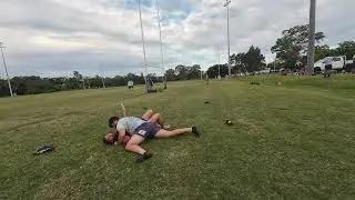 Rugby Tackling Wrestling Drills - Pin to the floor, How to get even the biggest players off you fast