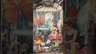ASMR journal Fairy Forest🍄🧚🏻&zwj;♂️🌙✨🍃 🐞🌳|#asmr #scrapbooking #fyp #diy #journal #journaling