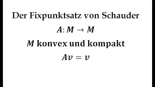 Der Fixpunktsatz von Schauder