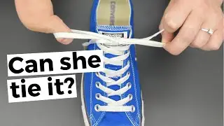 How this hand AMPUTEE ties her shoes