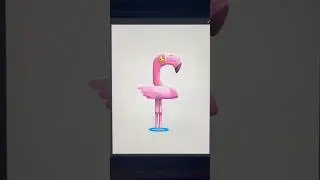 Day 6 of Drawing Every Letter of the Alphabet! #art #procreate #drawing #cartoon #alphabet #flamingo